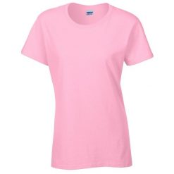 Damska Koszulka Z Grubej Bawełny. Niebieskie t-shirty damskie Gildan, l, bez wzorów, z bawełny, bez kołnierzyka. Za 33.99 zł.