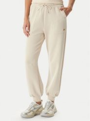 EA7 Emporio Armani Spodnie dresowe 7W000193 AF12643 U1088 Beżowy Regular Fit. Brązowe spodnie dresowe damskie EA7 Emporio Armani, l, bez wzorów, z dresówki. Za 336.99 zł.