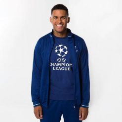 Koszulka UEFA Champions League. Niebieskie koszulki sportowe męskie CHAMPIONS LEAGUE, m, bez wzorów, z bawełny, bez kołnierzyka, bez ramiączek, do piłki nożnej. Za 119.99 zł.
