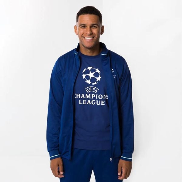 Koszulka UEFA Champions League. Niebieskie koszulki sportowe męskie CHAMPIONS LEAGUE, m, bez wzorów, z bawełny, bez kołnierzyka, bez ramiączek, do piłki nożnej. Za 119.99 zł.