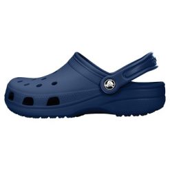 Klapki dla dorosłych Crocs Classic. Niebieskie skarpety damskie Crocs, bez wzorów. Za 159.99 zł.