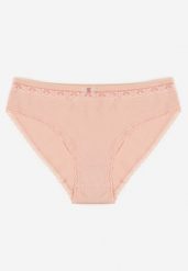 Różowe Majtki Figi z Bawełny Ozdobione Kokardą i Koronką Zeterie. Czerwone figi damskie Renee, l, bez wzorów, z bawełny. Za 9.99 zł.