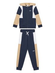 BOSS Bluza J51966 S Granatowy. Niebieskie bluzy dla chłopców Boss, bez wzorów, z bawełny, bez ramiączek, bez kaptura. Za 709.99 zł.