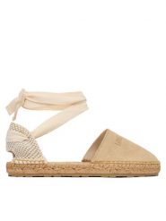 LOVE MOSCHINO Espadryle JA10562G0OIG5104 Beżowy. Brązowe sandały damskie Love Moschino, bez wzorów, ze skóry, bez obcasa, bez zapięcia. Za 739.99 zł.