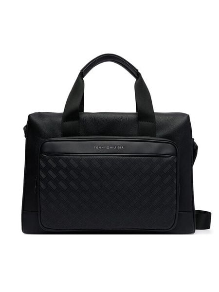 Tommy Hilfiger Torba na laptopa Th Modern Monogram Computer Bag AM0AM14729 Czarny. Czarne torby na laptopa męskie Tommy Hilfiger, bez wzorów. Za 749.99 zł.