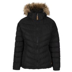 Trespass Nadina - Kurtka damska wyściełana w kolorze czarnym / czarnym. Czarne kurtki damskie Trespass, bez wzorów, z puchu, bez kaptura. Za 320.99 zł.