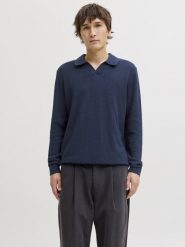 Jack & Jones sweter z dzianiny - JPRbluriley Mężczyźni Bawełna niebieski, M. Niebieskie swetry przez głowę męskie Jack & Jones, m, bez wzorów, z bawełny, bez kołnierzyka. Za 169.95 zł.