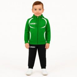 Komplet dresowy dla chłopca TUNISIA JR. Białe spodnie sportowe dla chłopców Legea, bez wzorów, z dresówki, sportowe, długie, na jogę i pilates. W wyprzedaży za 80.00 zł.