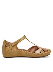 Pikolinos Sandały 655-0732C5 Zielony. Zielone sandały damskie Pikolinos, bez wzorów, ze skóry, bez obcasa, na płaskiej podeszwie, bez zapięcia. Za 379.99 zł.
