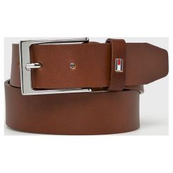 Tommy Hilfiger - Pasek skórzany. Brązowe paski damskie Tommy Hilfiger, w paski, z materiału. Za 159.90 zł.