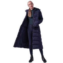 Długie odpinane puchowe ubranie damskie z kapturem PS of Sweden Diane. Niebieskie kurtki damskie PS OF SWEDEN, bez wzorów, z puchu, z kapturem. Za 1,226.00 zł.