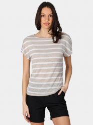 Koszulka krótki rękaw Luhta Hagalund. Brązowe t-shirty damskie Luhta, l, bez wzorów, z elastanu, klasyczne, bez kołnierzyka. Za 165.95 zł.