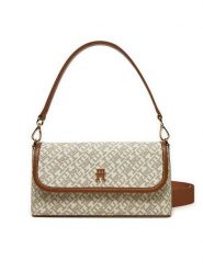 Tommy Hilfiger Torebka AW0AW17341 Beżowy. Brązowe torebki do ręki damskie Tommy Hilfiger, bez wzorów, ze skóry, bez dodatków. Za 419.99 zł.