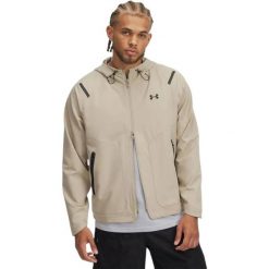 Męska kurtka performance Unstoppable Icon (Brązowa). Brązowe kurtki męskie Under Armour, m, bez wzorów, z elastanu, na fitness i siłownię. Za 496.05 zł.