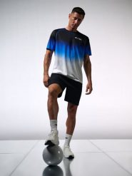 4F Spodenki treningowe szybkoschnące męskie 4F x Robert Lewandowski - czarne M. Czarne krótkie spodenki sportowe męskie 4f, l, bez wzorów, z materiału, do biegania. Za 169.99 zł.