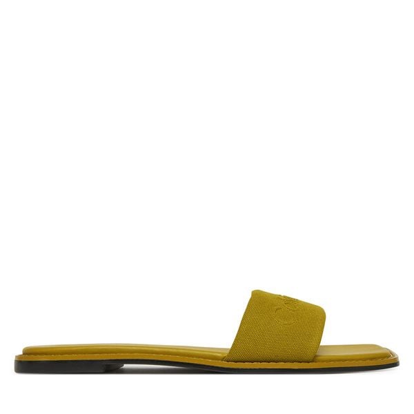 Klapki Calvin Klein. Zielone klapki damskie Calvin Klein, bez wzorów, bez obcasa. Za 180.99 zł.