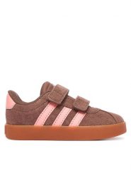 Adidas Sneakersy Vl Court 3.0 Shoes KK4584 Brązowy. Brązowe buty sportowe dziewczęce Adidas, bez wzorów, ze skóry, bez zapięcia. Za 179.99 zł.
