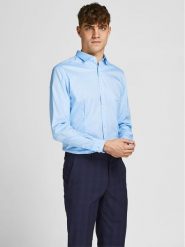 Jack & Jones Koszula Parma 12097662 Niebieski Super Slim Fit. Niebieskie koszule męskie Jack & Jones, m, bez wzorów, z bawełny, biznesowe, bez kołnierzyka, bez ramiączek. Za 149.99 zł.