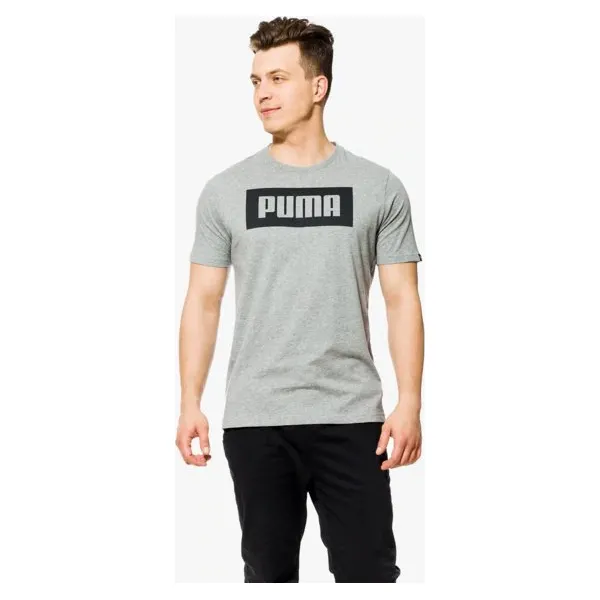 Puma Koszulka Ss Rebel Basic , szary, rozmiar XXL. Szare koszulki sportowe męskie Puma, m, bez wzorów, z bawełny, bez kołnierzyka, bez ramiączek, climacool (adidas). W wyprzedaży za 79.99 zł.