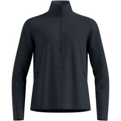 Bluza rozpinana Odlo Grid Fleece Mid Layer Full Zip. Czarne bluzy męskie Odlo, bez wzorów, bez kaptura. Za 351.69 zł.