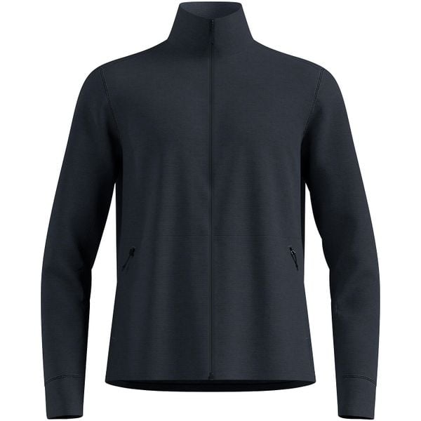 Bluza rozpinana Odlo Grid Fleece Mid Layer Full Zip. Czarne bluzy męskie Odlo, m, bez wzorów, z dzianiny, bez kaptura, outdoorowe. Za 367.39 zł.