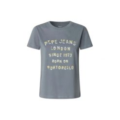 Koszulka damska Pepe Jeans Beth. Niebieskie t-shirty damskie Pepe Jeans, l, bez wzorów, z jeansu, bez kołnierzyka. Za 101.35 zł.