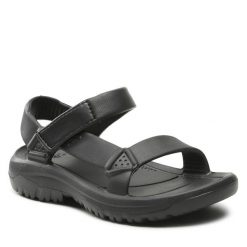 Sandały Teva. Czarne obuwie sportowe damskie Teva, bez wzorów, trekkingowe. Za 109.99 zł.