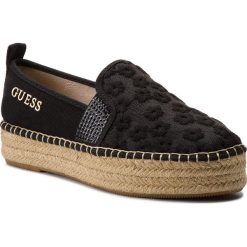 Espadryle GUESS - Rela FLRLE2 FAB14 BLACK. Czarne espadryle damskie Guess, z materiału. W wyprzedaży za 239.00 zł.