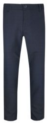 Eleganckie Męskie Spodnie - RIGON - Granat w Delikatną Kratkę. Eleganckie spodnie męskie Rigon, m, bez wzorów, z elastanu. Za 179.00 zł.