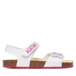 Sandały Agatha Ruiz de la Prada. Białe sandały dziewczęce Agatha Ruiz de la Prada, bez zapięcia. Za 209.99 zł.