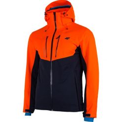 Kurtka narciarska męska KUMN258 - granat. Brązowe kurtki męskie 4f, na zimę, m, bez wzorów, z kapturem. W wyprzedaży za 299.99 zł.