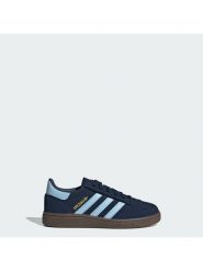 Adidas Sneakersy Handball Spezial Cf El C JQ6380 Granatowy. Niebieskie buty sportowe chłopięce Adidas, bez wzorów, ze skóry, bez zapięcia. Za 278.99 zł.