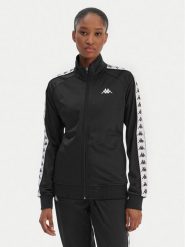 Kappa Bluza Banda Wanniston 301PSC0 Czarny Slim Fit. Czarne bluzy damskie Kappa, l, bez wzorów, z syntetyku, bez kaptura. Za 179.99 zł.