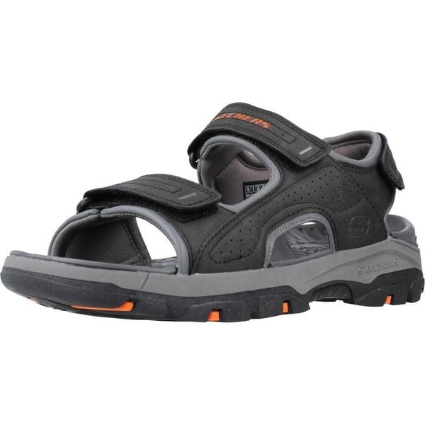 Sandały SKECHERS TRESMEN - GARO Czarny. Czarne sandały męskie Skechers, z materiału, bez zapięcia. Za 242.99 zł.
