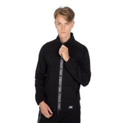 Bluza dresowa zapinana na zamek błyskawiczny Errea Black Box 16. Czarne bluzy sportowe męskie ERREA, m, bez wzorów, z bawełny, bez kaptura. Za 172.00 zł.