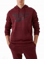 Bluza na co dzień męska REEBOK ciepła z kapturem. Czerwone bluzy męskie Reebok, m, bez wzorów, z bawełny, z kapturem. Za 249.00 zł.