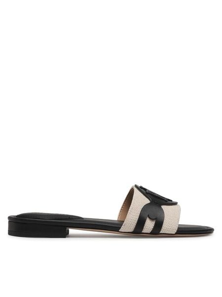 LAUREN RALPH LAUREN Klapki Alegra 802826823004 Beżowy. Brązowe klapki damskie Lauren Ralph Lauren, bez wzorów, z materiału, bez obcasa. Za 309.99 zł.