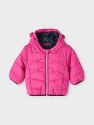 NAME IT Kurtka zimowa 13216481 Różowy Regular Fit. Czerwone buty zimowe dziewczęce Name it, bez wzorów, z syntetyku, bez zapięcia. Za 119.99 zł.