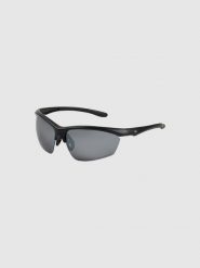 4F Okulary przeciwsłoneczne z multibarwną powłoką - czarne Uniwersalny. Czarne okulary przeciwsłoneczne damskie 4f. Za 149.99 zł.