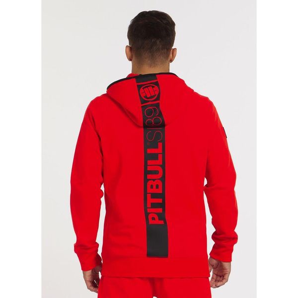 Bluza męska Pitbull rozpinana z kapturem Hermes. Czerwone bluzy męskie PITBULL, m, bez wzorów, z kapturem. Za 299.00 zł.