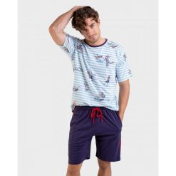 Piżama męska rozm. L Massana P221329. Czerwone piżamy męskie Massana Homewear, l, bez wzorów, z bawełny, bez ramiączek, krótkie. Za 250.00 zł.