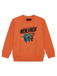 LEGO Bluza Ninjago 11010944 Pomarańczowy Regular Fit. Brązowe bluzy dla chłopców LEGO, bez wzorów, z bawełny, bez ramiączek, bez kaptura. Za 129.99 zł.