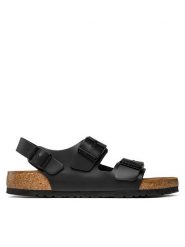 Birkenstock Sandały Milano Bs 0034191 Czarny. Czarne sandały damskie Birkenstock, bez wzorów, ze skóry, bez obcasa, na płaskiej podeszwie, bez zapięcia. Za 539.99 zł.