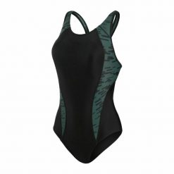 Damski 1-częściowy panelowy kostium kąpielowy Speedo Allov. Czarne kostiumy jednoczęściowe damskie Speedo, l, bez wzorów, z materiału, klasyczne, do pływania. Za 240.50 zł.