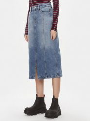 Tommy Jeans Spódnica jeansowa Claire DW0DW17218 Niebieski Regular Fit. Niebieskie spódnice damskie Tommy Jeans, bez wzorów, z bawełny. Za 309.99 zł.