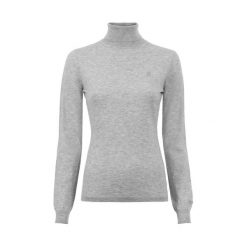 Sweter damski Cavallo Cavalradina. Szare swetry damskie CAVALLO, bez wzorów, z wełny, bez kołnierzyka, bez ramiączek, bez kaptura. Za 214.50 zł.