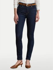 LAUREN RALPH LAUREN Jeansy 200960600001 Granatowy Slim Fit. Niebieskie jeansy damskie Lauren Ralph Lauren. Za 729.99 zł.