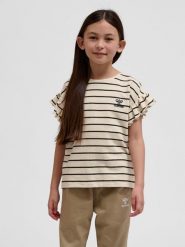 Koszulka dla dziewczynki Hummel AJMA. Białe t-shirty i topy dla dziewczynek Hummel, bez wzorów, z bawełny, bez ramiączek. Za 128.00 zł.