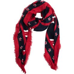 Chusta TOMMY HILFIGER - Regimental Stripes S AW0AW05918 901. Niebieskie szaliki i chusty damskie Tommy Hilfiger, z bawełny. Za 229.00 zł.