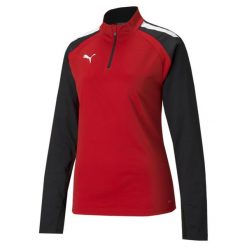 Damski top treningowy 1/4 zip Puma Team Liga. Czarne bluzy sportowe damskie Puma, xl, bez wzorów, bez kaptura, do piłki nożnej. Za 214.90 zł.